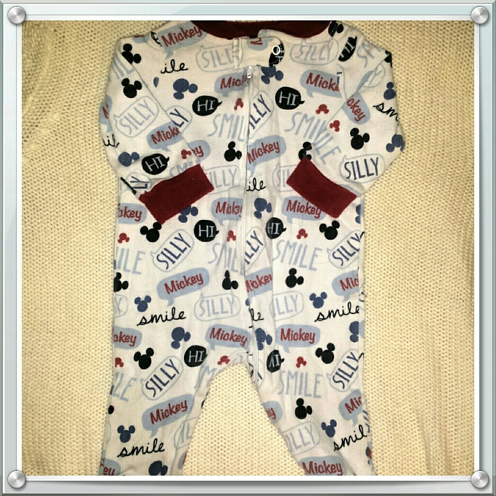 Disney baby Mickey onesie footie pajamas